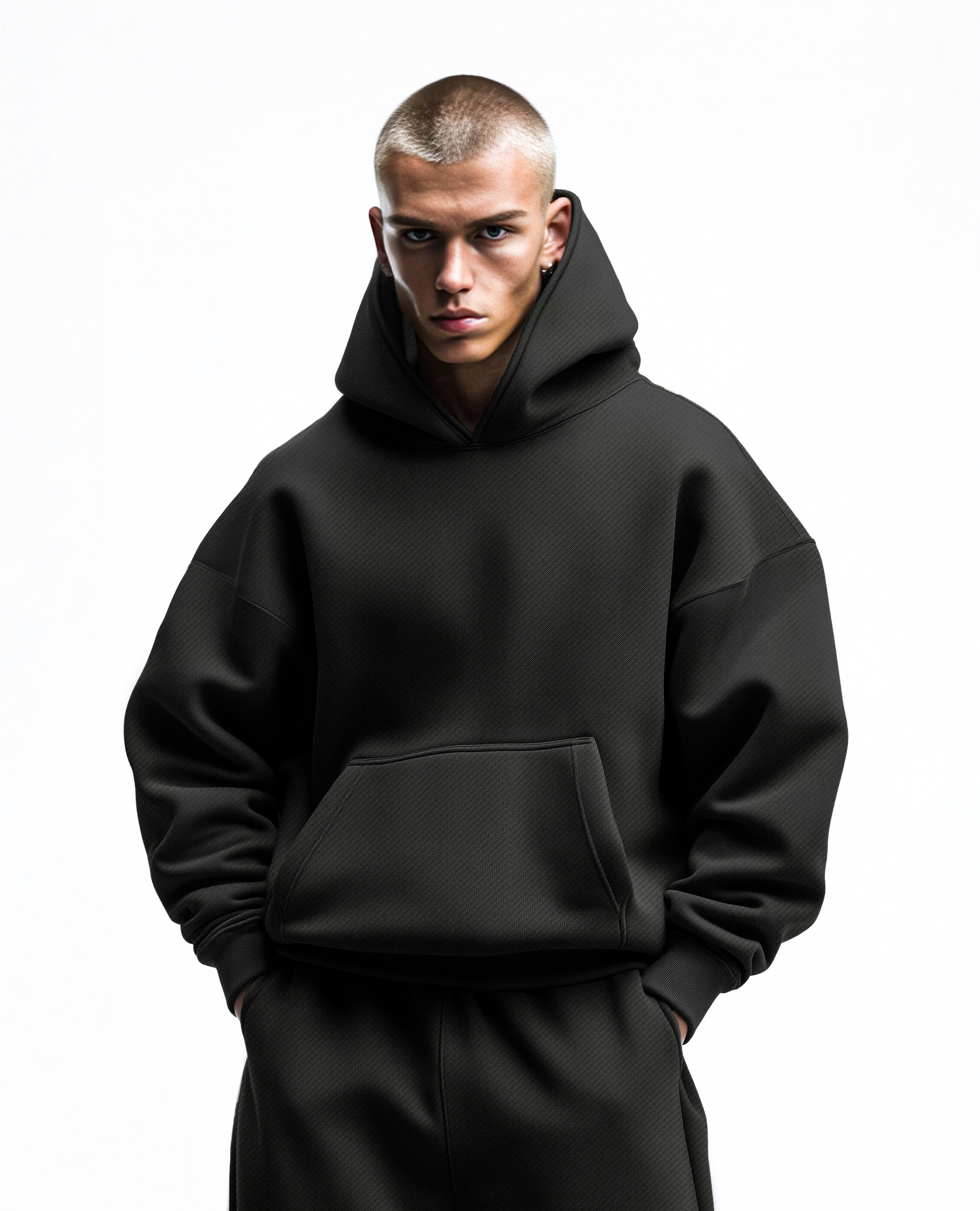 Y27 Ultra Heavy Organic Pull-Over, Midnight Black