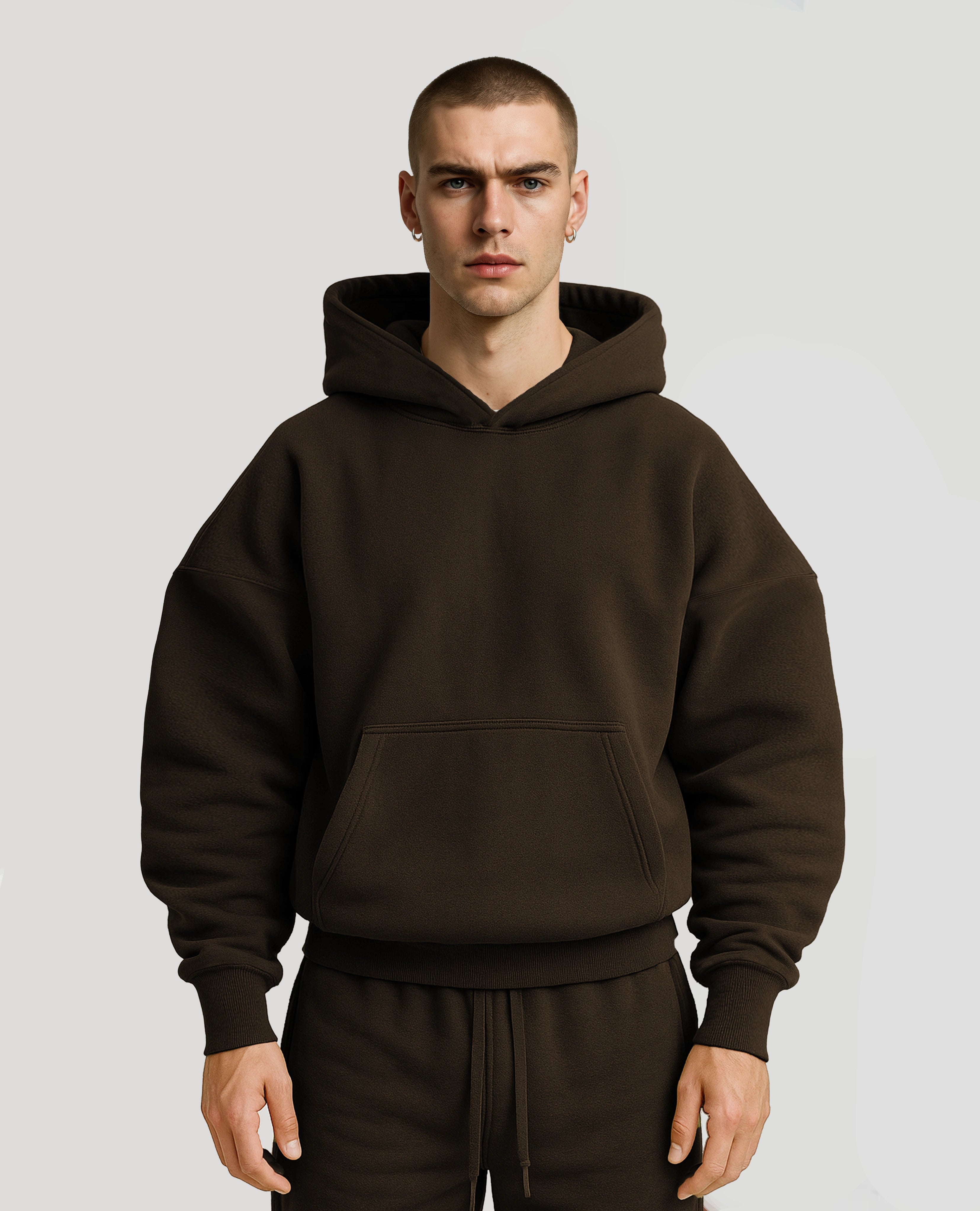 Y27 Ultra Heavy Organic Pull-Over, Mocha Brown