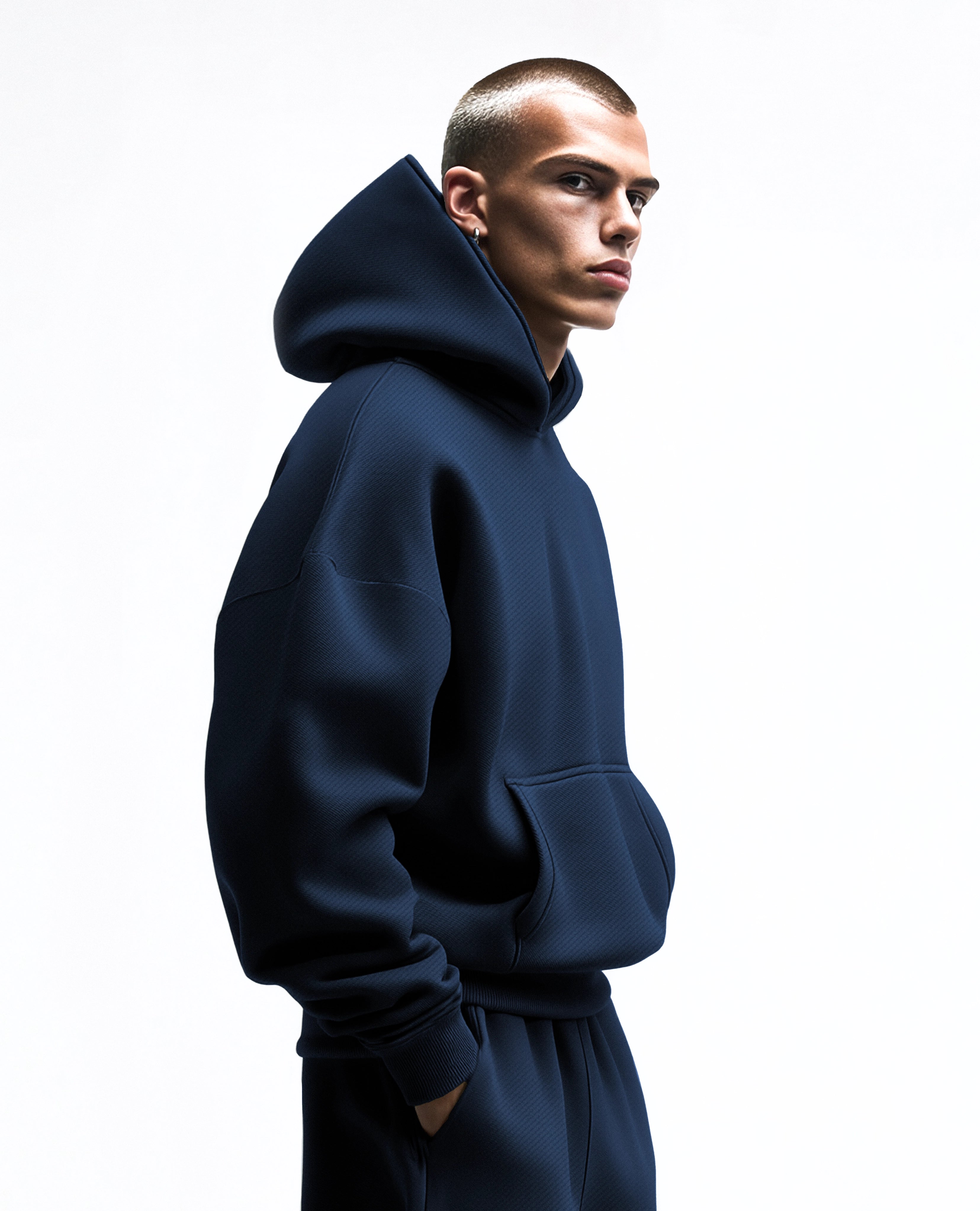 Y27 Ultra Heavy Organic Pull-Overs, Black/Navy, Hoodie 2-Pack