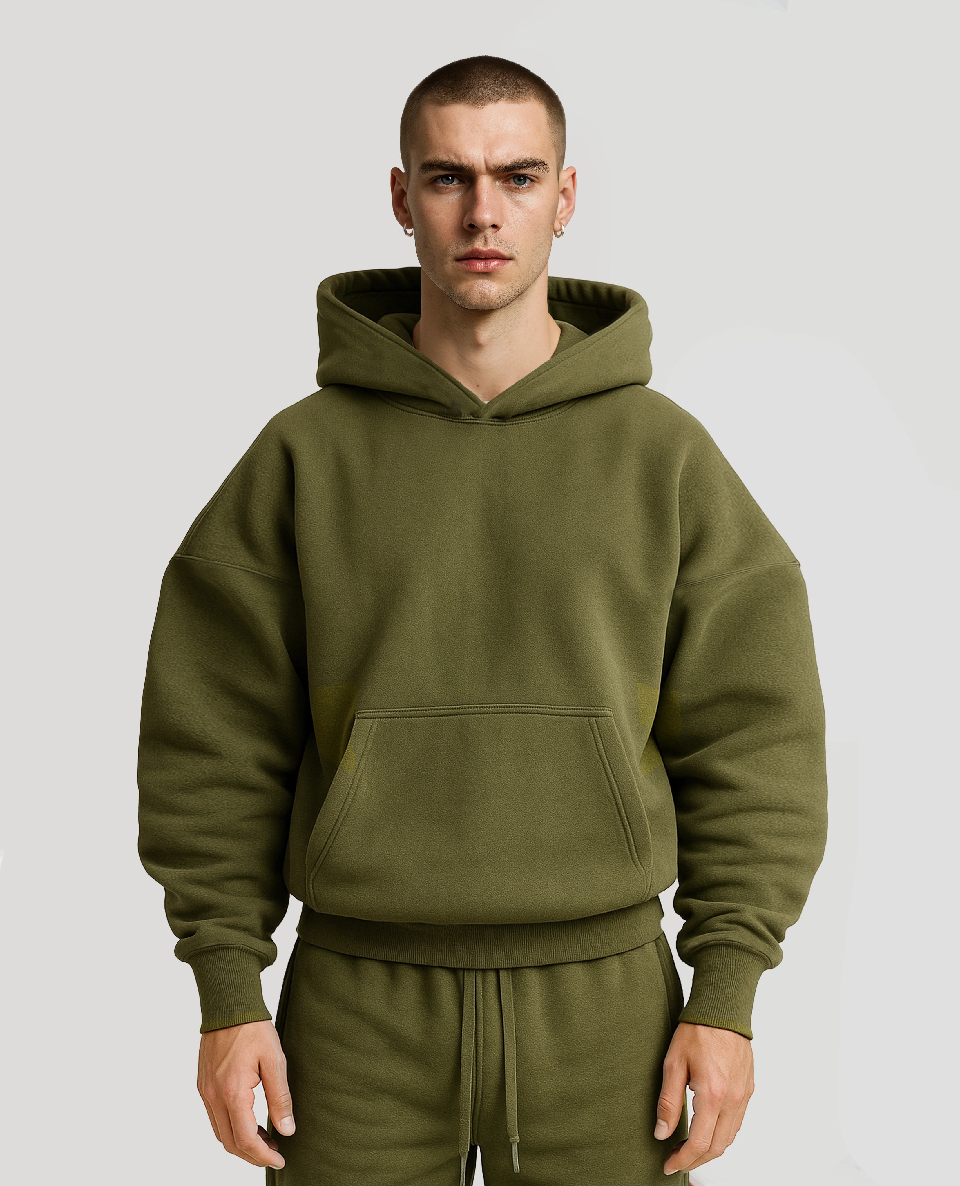 Y27 Ultra Heavy Organic Pull-Over, Olive Green [IN STOCK]