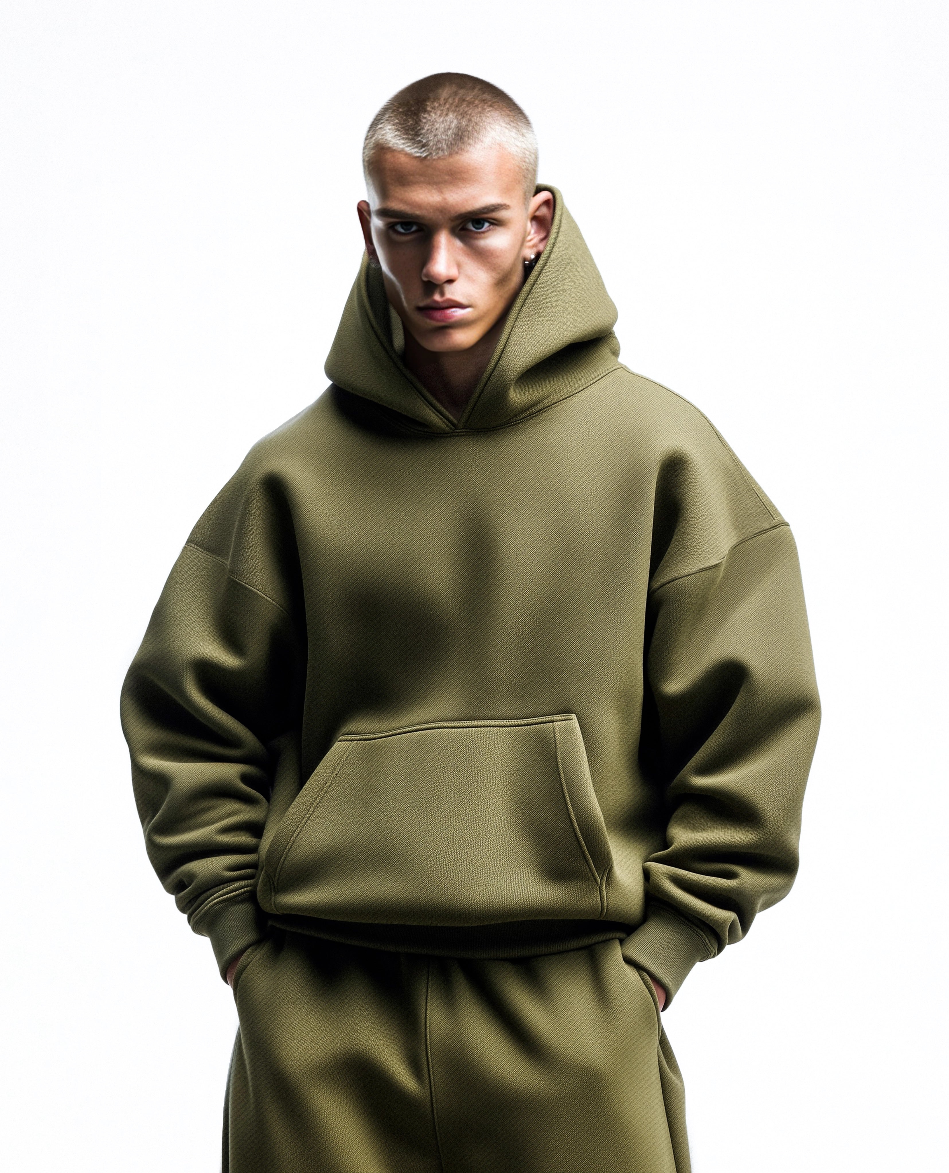 Y27 Ultra Heavy Organic Pull-Over, Foraged Olive