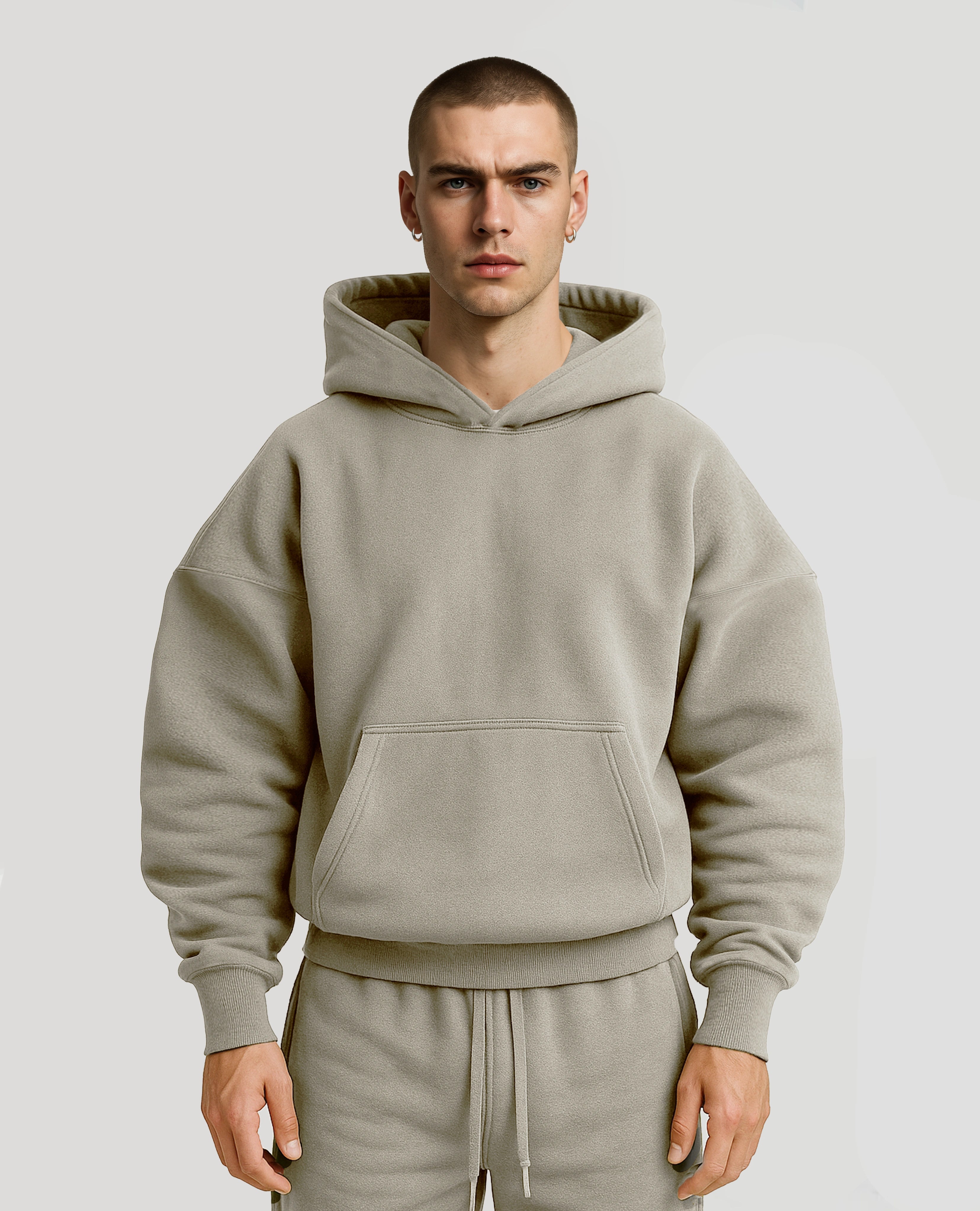 Y28 Ultra Heavy Organic Quarter Zip + Sweats bundle, Olive Green (Worth $120)