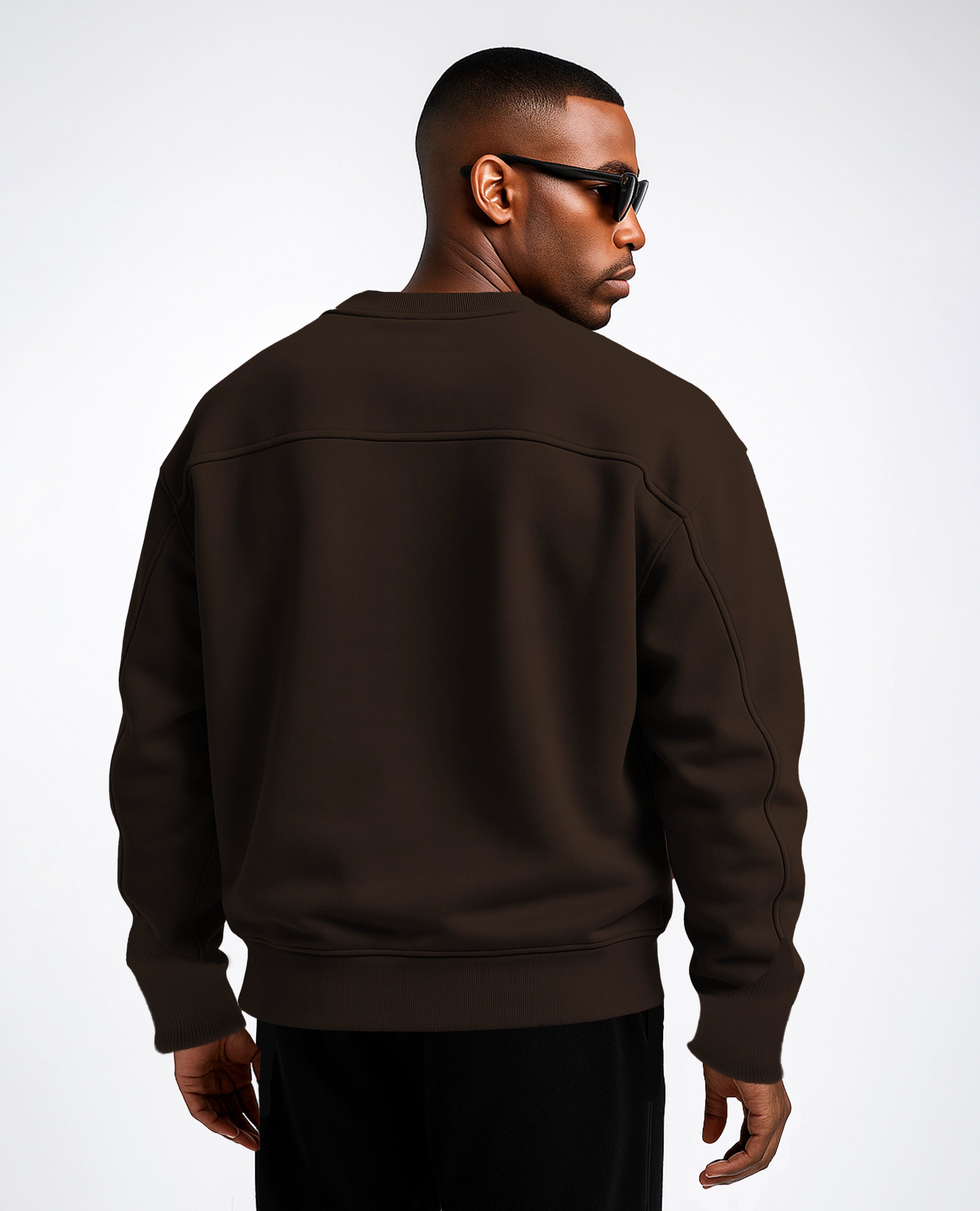 Y31 Ultra Heavy Organic Long Sleeve Sweatshirt, Mocha Brown
