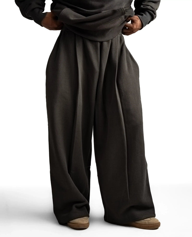 Y33 Pleated Baggy Organic Sweatpants - Volcanic Ash [Pre-order]