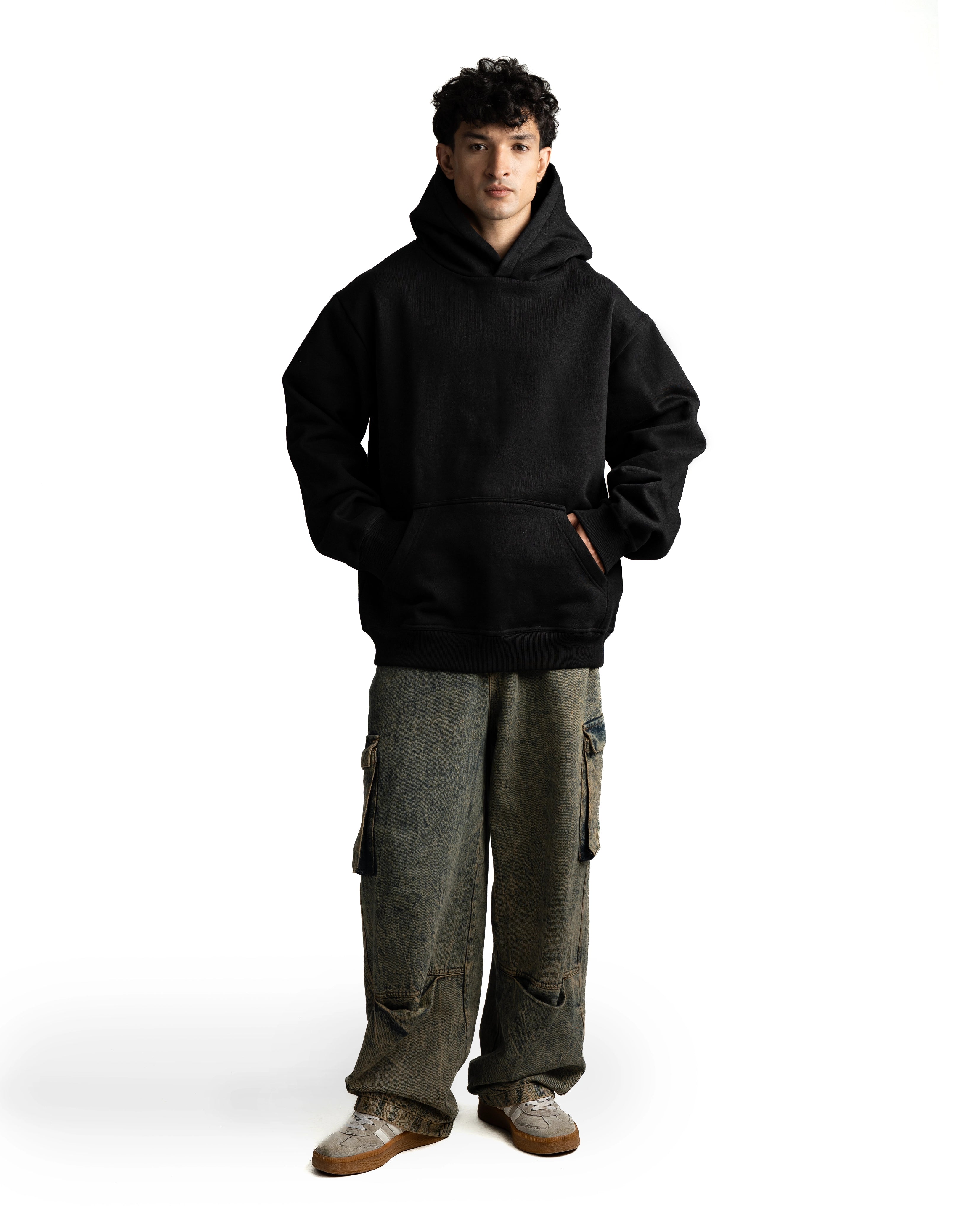 Z27 Standard Oversized Hoodie – Heavyweight 540GSM Organic Cotton, Bla