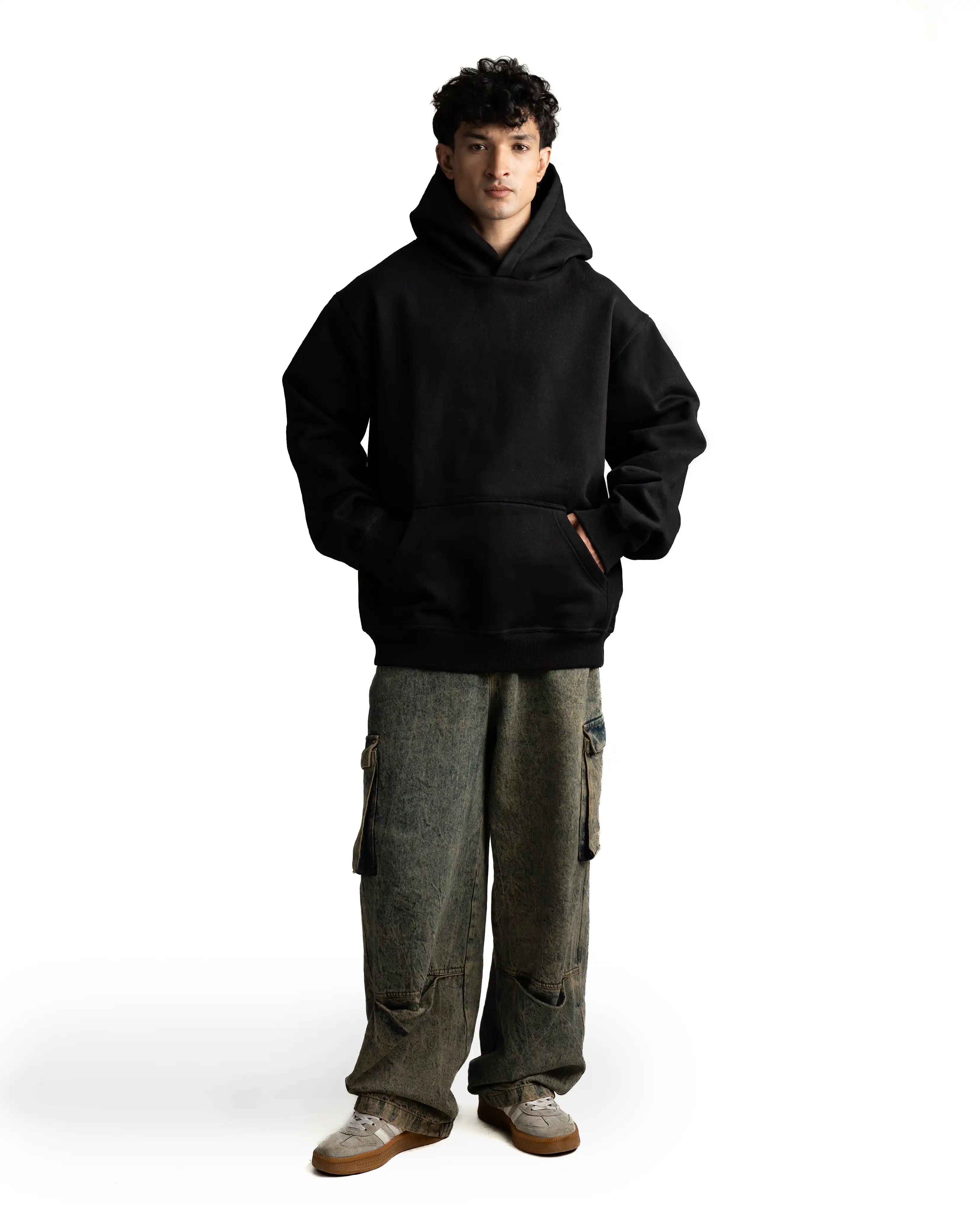 Z27 Standard Oversized Hoodie – Heavyweight 540GSM Organic Cotton, Bla Z27 Standard Oversized Hoodie – Heavyweight 540GSM Organic Cotton, Bla
