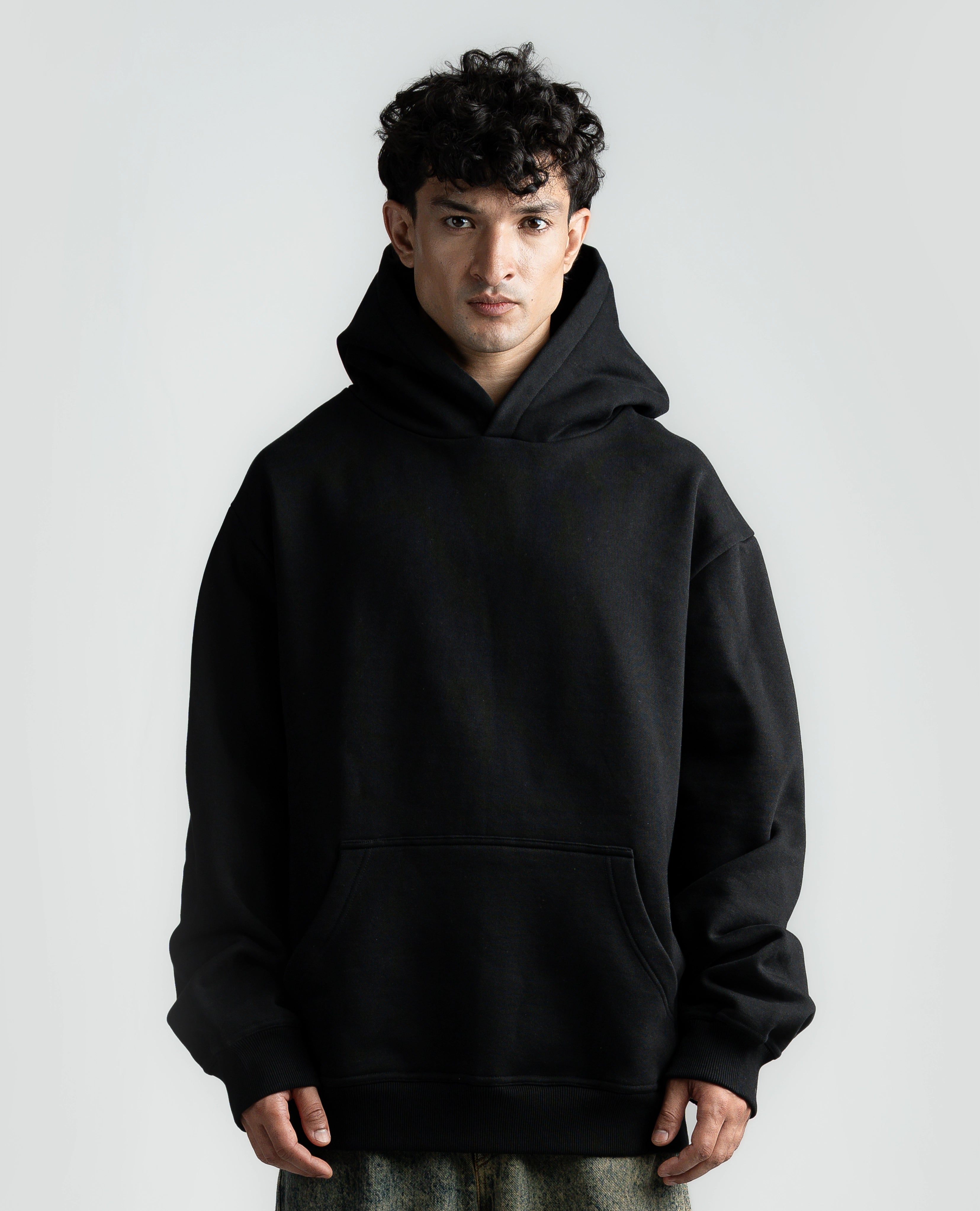 Z27 Standard Oversized Hoodie – Heavyweight 540GSM Organic Cotton, Black [Pre-order: October 1]