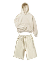 Athletic Z25 Cropped Hoodie & Z24 Baggy Shorts 530GSM Organic Fleece-Back Jersey, Arctic Wolf