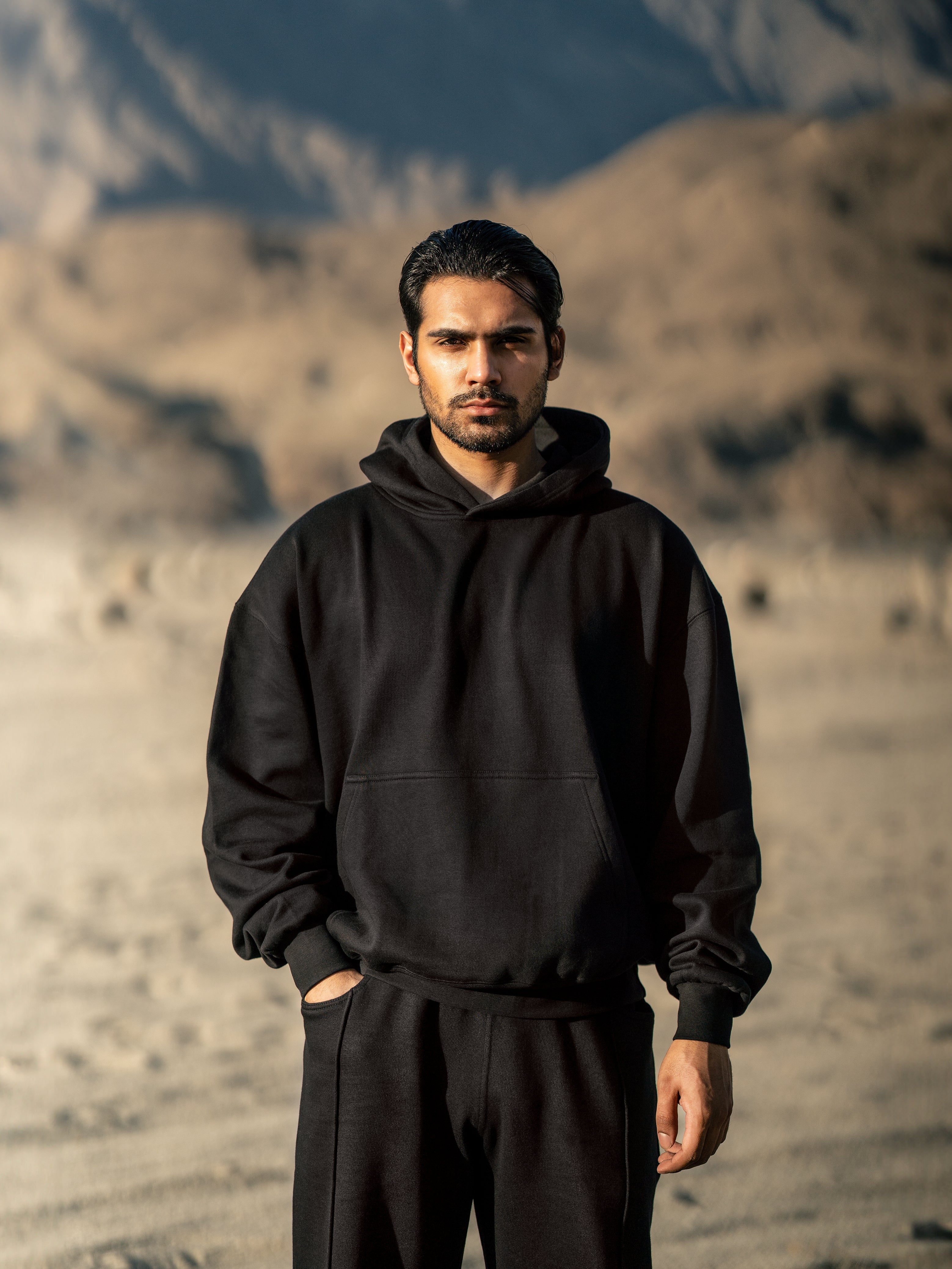 X27 Black Organic Fleece Hoodie